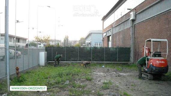 giardino aziendale lavori di preparazione