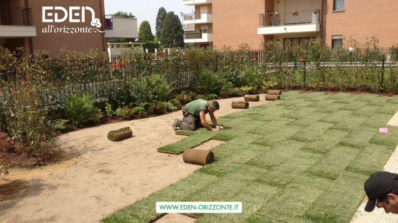 Prato a rotoli installazione in provincia di milano
