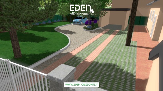 Progetto giardino privato e condominiale 3d