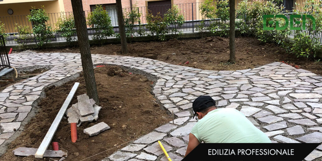 Realizzazione vialetti in porfido