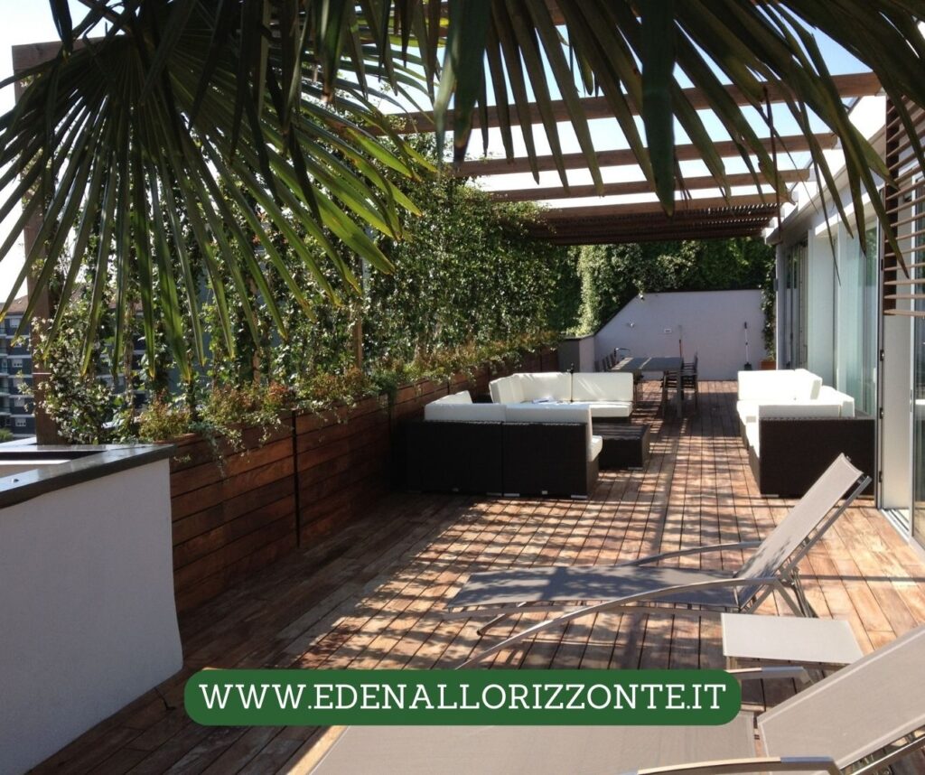 Giardino con veranda